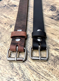 Black & Brown Combo Buffalo Leather Belt