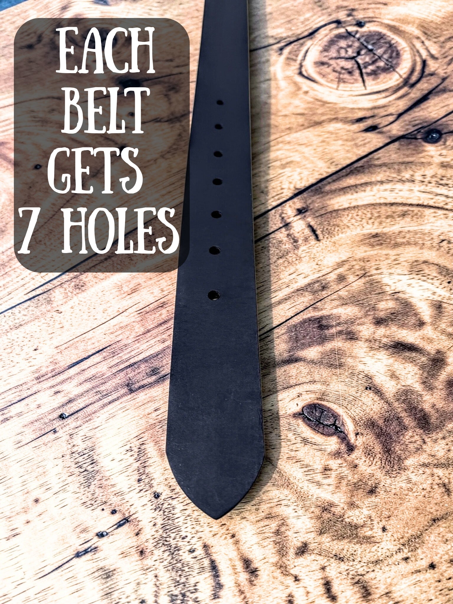 Black Buffalo Leather Belt